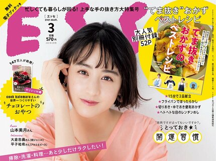 ESSE最新号のご案内―2021年3月号＜巻頭特集：もうがんばらない！手間抜き家事＞