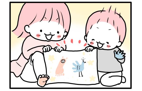 モチコの節約遊び 今しかできない 手形足形アートで鯉のぼり Esseonline エッセ オンライン